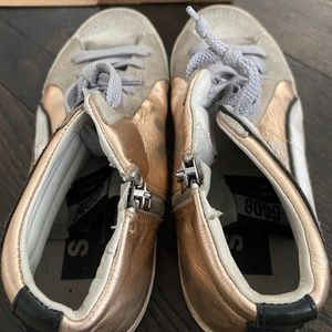 GOLDEN GOOSE ROSE HI TOP SLIDE SZ 7